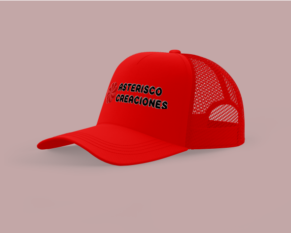 Gorro estilo trucker Rojo