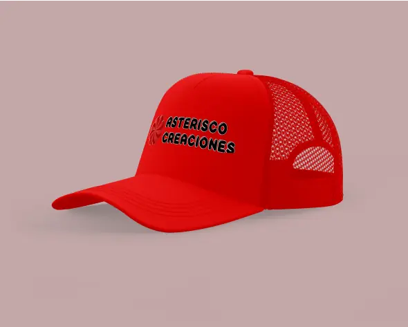 Gorro estilo trucker Rojo