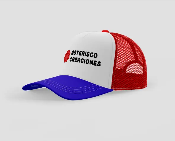 Gorro estilo trucker Azul Blanco Rojo