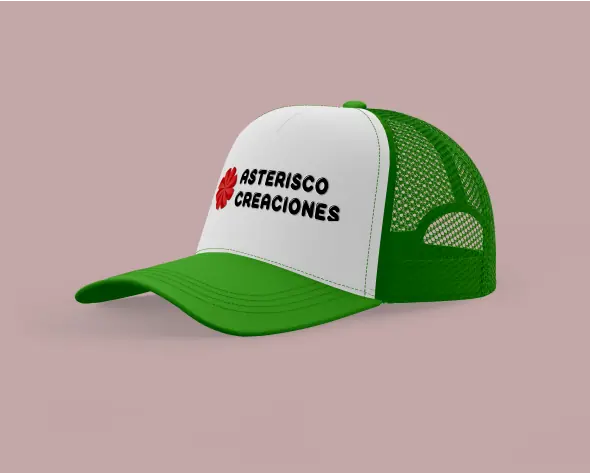 Gorro estilo trucker Verde, Blanco, Verde