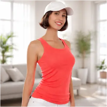 Musculosa Dama Coral Fluo