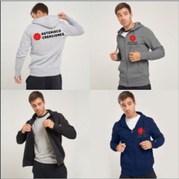 Campera de felpa Gris melange