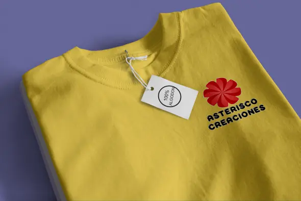 Remera amarilla de algodón