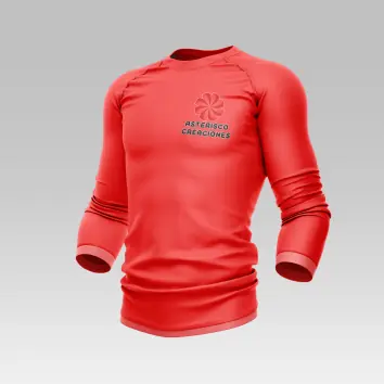 Remera manga larga roja de algodon