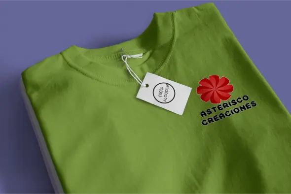 Remera verde manzana de algodón