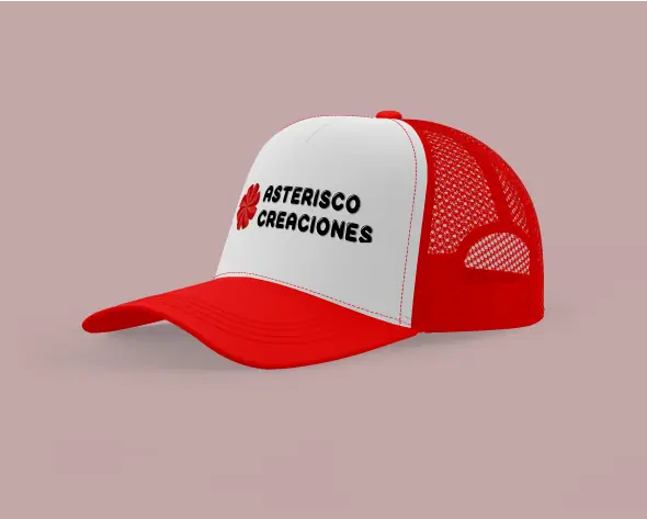 Gorro estilo trucker Rojo, Blanco, Rojo