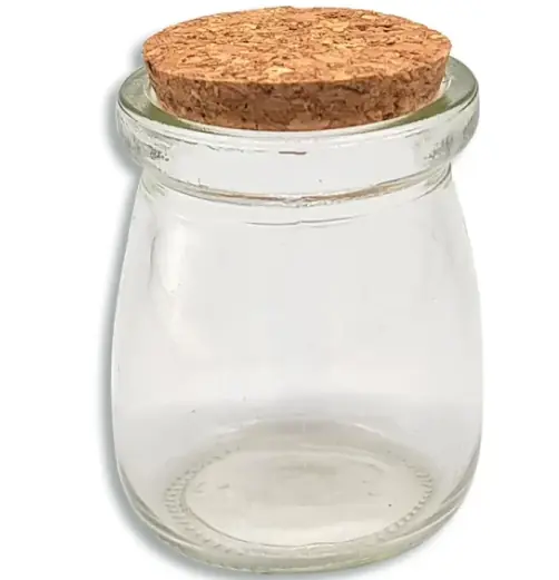 Frascos de vidrio con tapa de corcho 100ml - por unidad