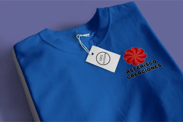 Remera azul francia de algodon