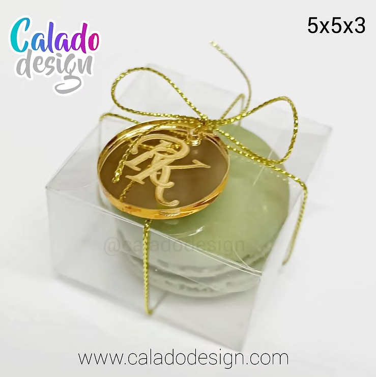 Caja acetato 1 macaron 5x5x3