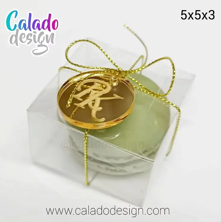 Caja acetato 1 macaron 5x5x3