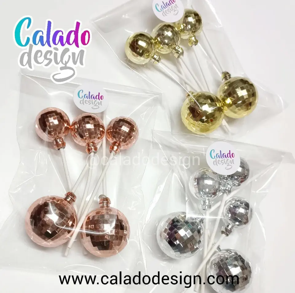 Pack x 5 unid Esferas simil espejo