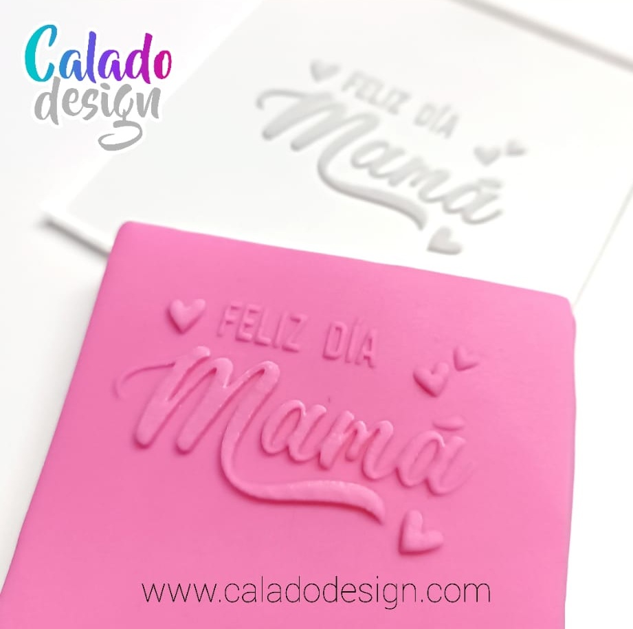 Feliz dá Mamá - sello 10x10 cm