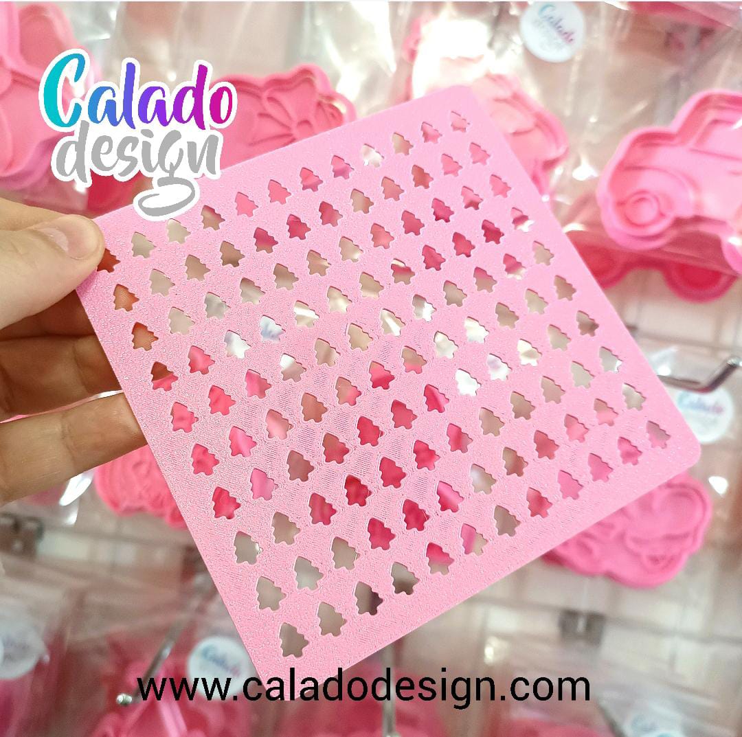 Arboles navideños - Stencil para sprinkles