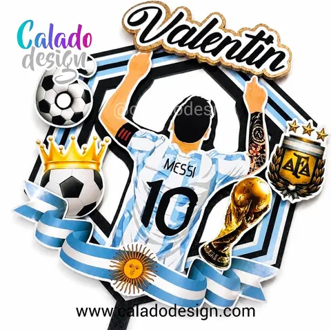 Messi personalizado , topper mdf