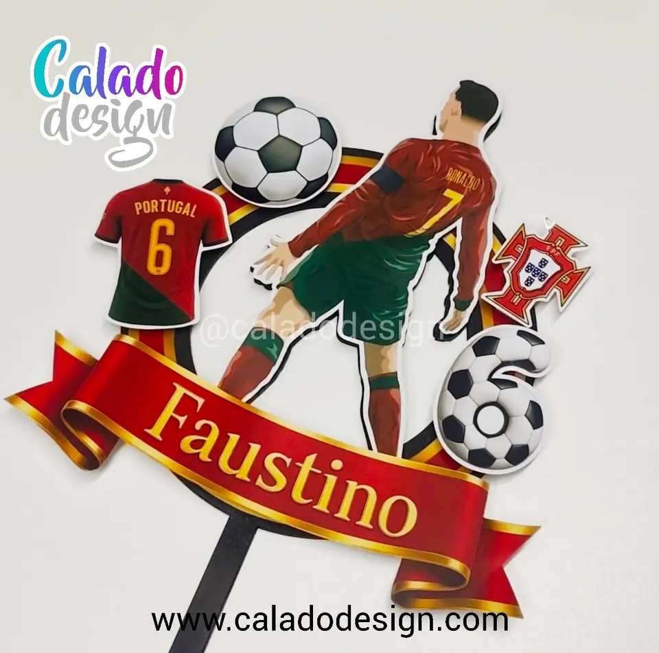 CR7 personalizado, topper mdf