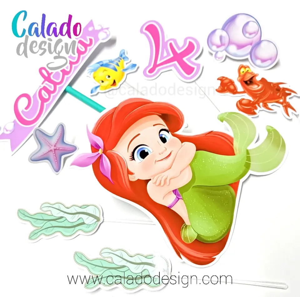 La sirenita bebé  con nombre y edad