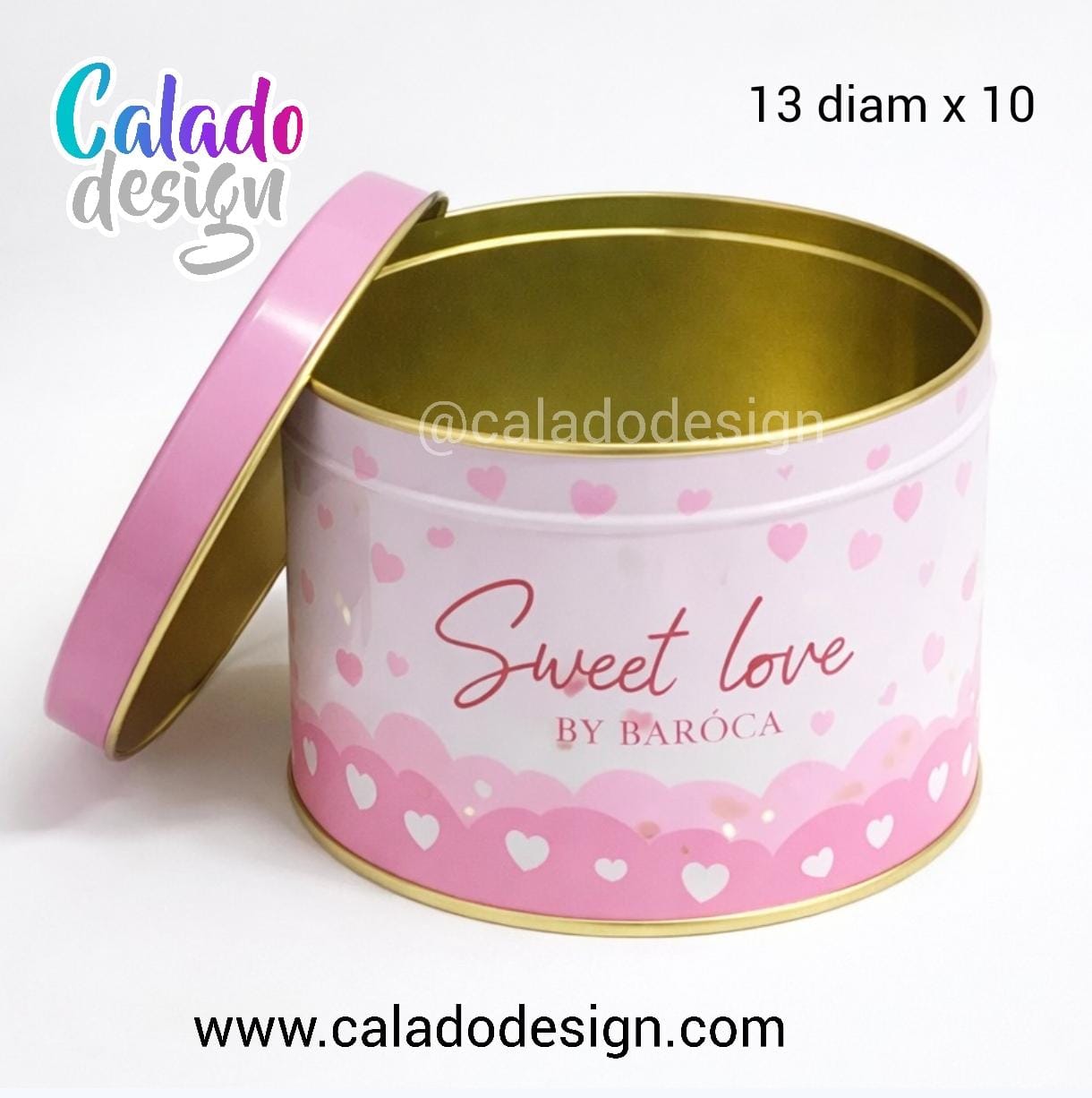Latas personalizadas 10 unid -  13 diam x 10 de alto.