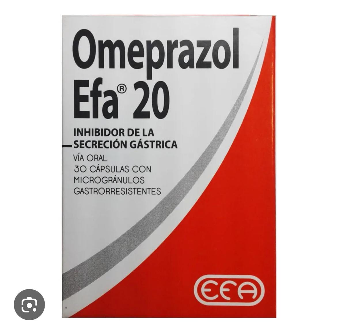 Omeprazol 20mg x 30 comprimidos Efa