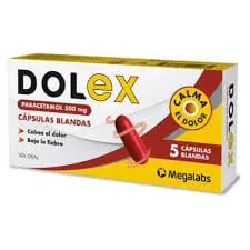 Dolex 500mg capsula blanda 5 unidades