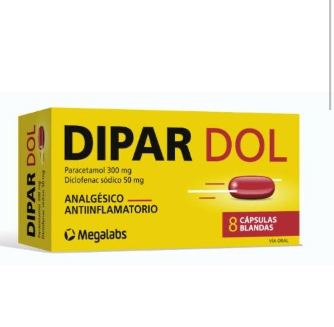 Dipar dol capsula blanda x8