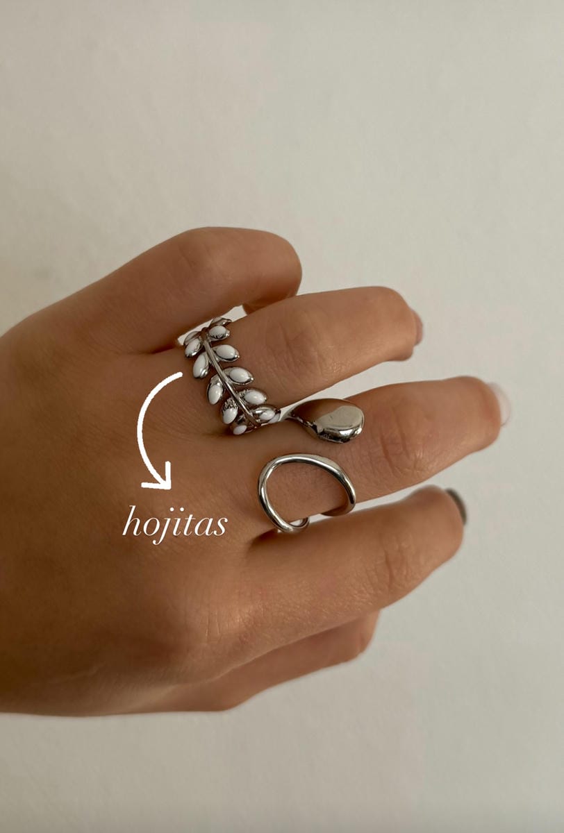 Anillo hojitas