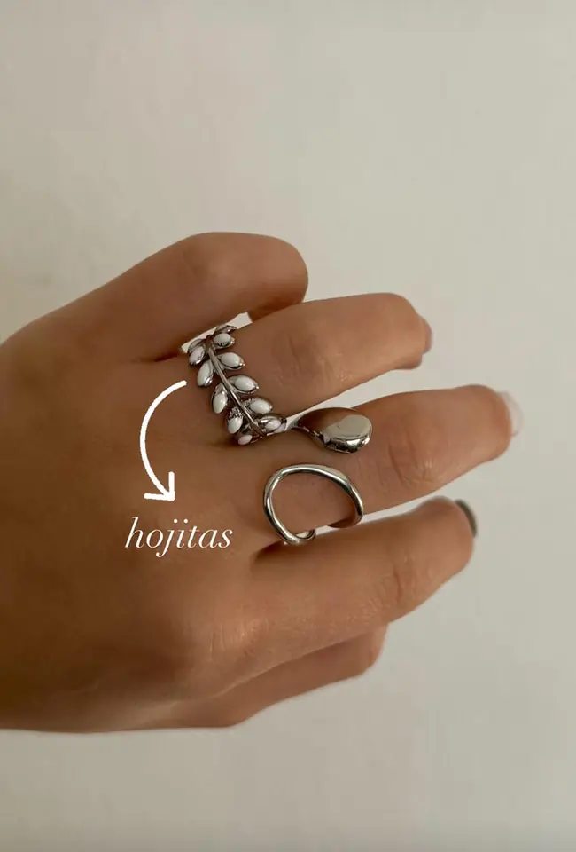 Anillo hojitas