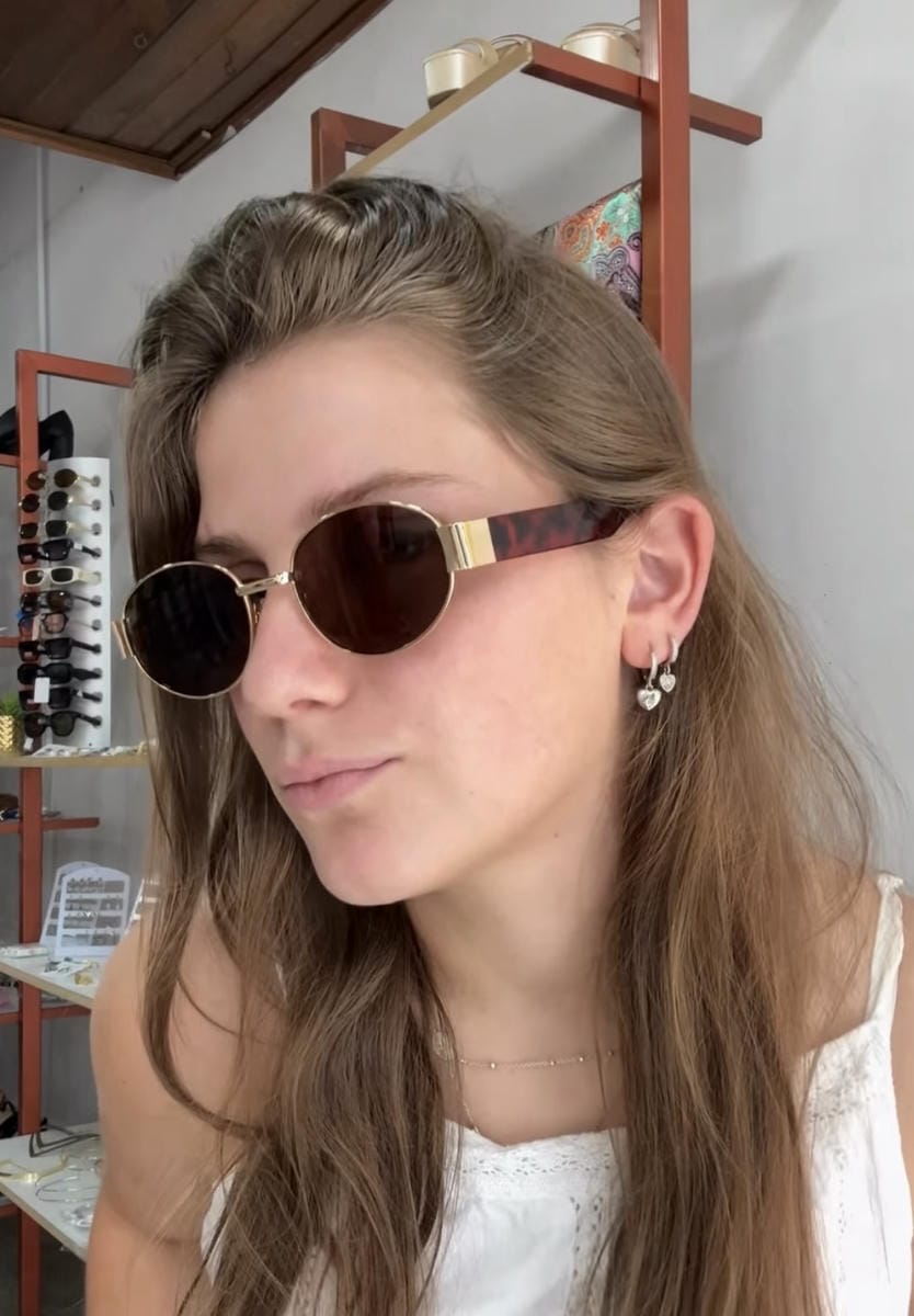Lentes print marron