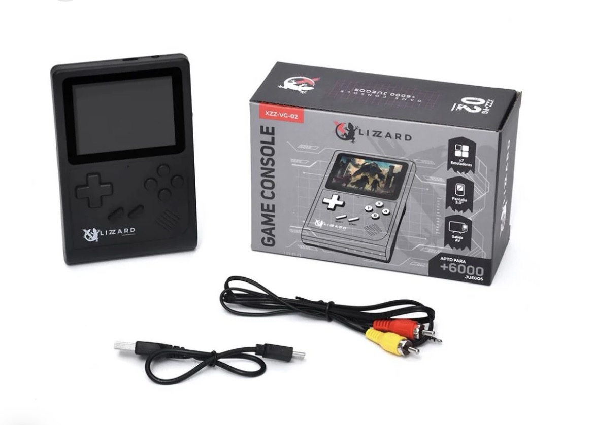 Consola Portátil 6000 Juegos Pantalla 3.0" X-Lizzard
