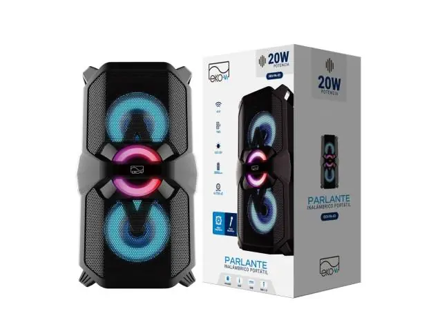 Parlante Bluetooth EKV-PA-03 20W 2 x 26.5'' 3000 mAh Negro EKO-Vi