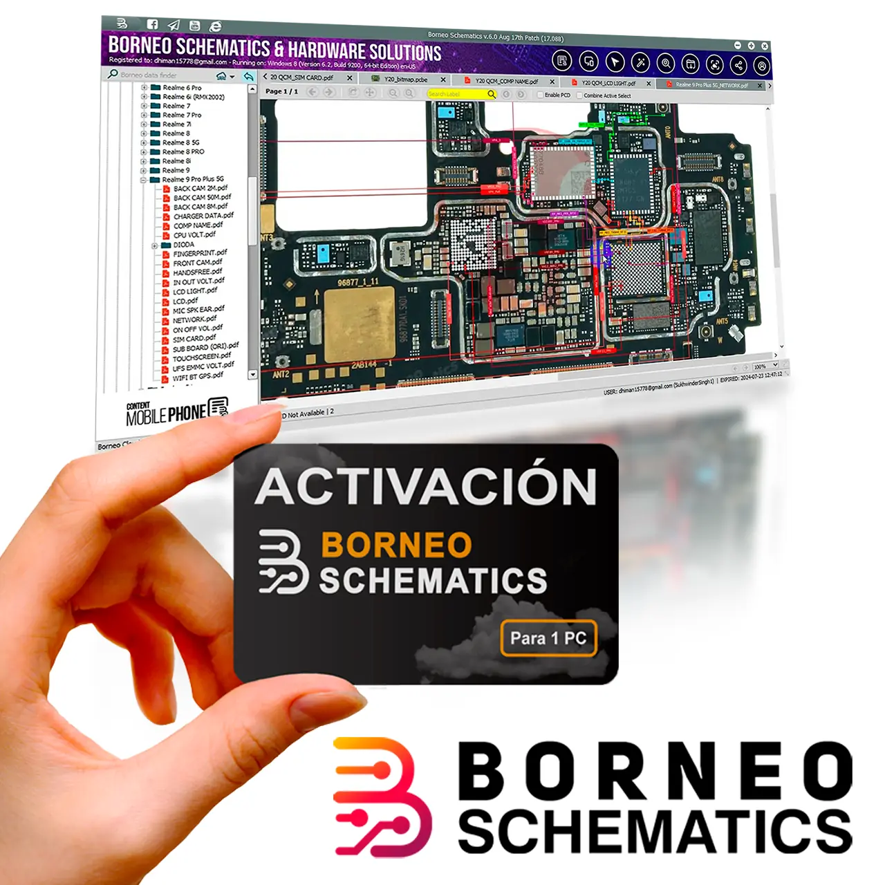 BORNEO SCHEMATIC - 1 PC Activación Nueva /Renovación - 12 Meses