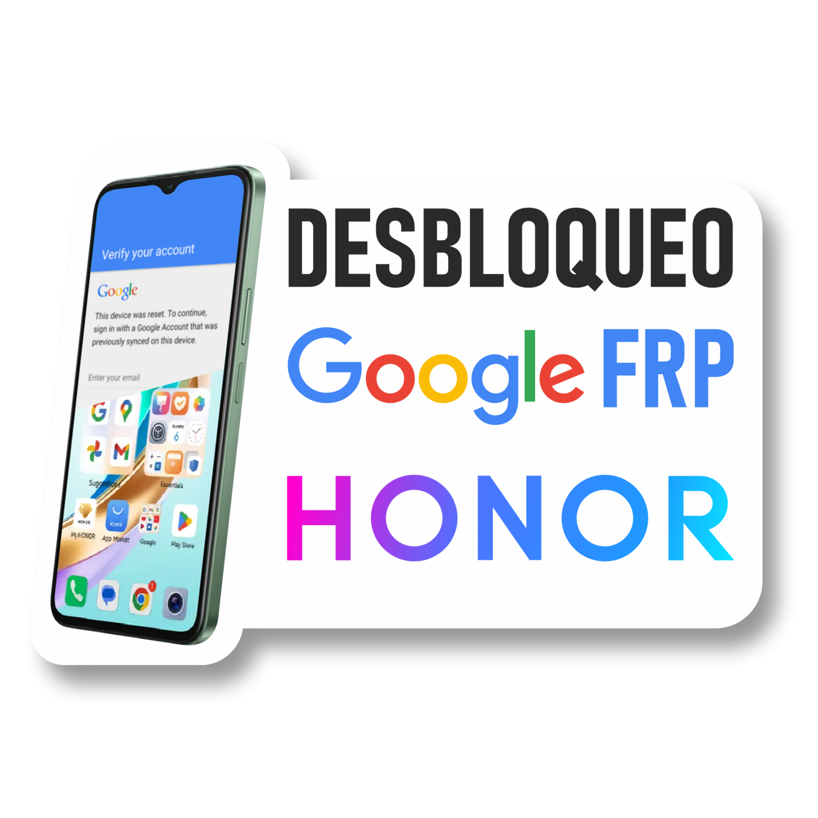 Desbloqueo Cuenta FRP para Honor