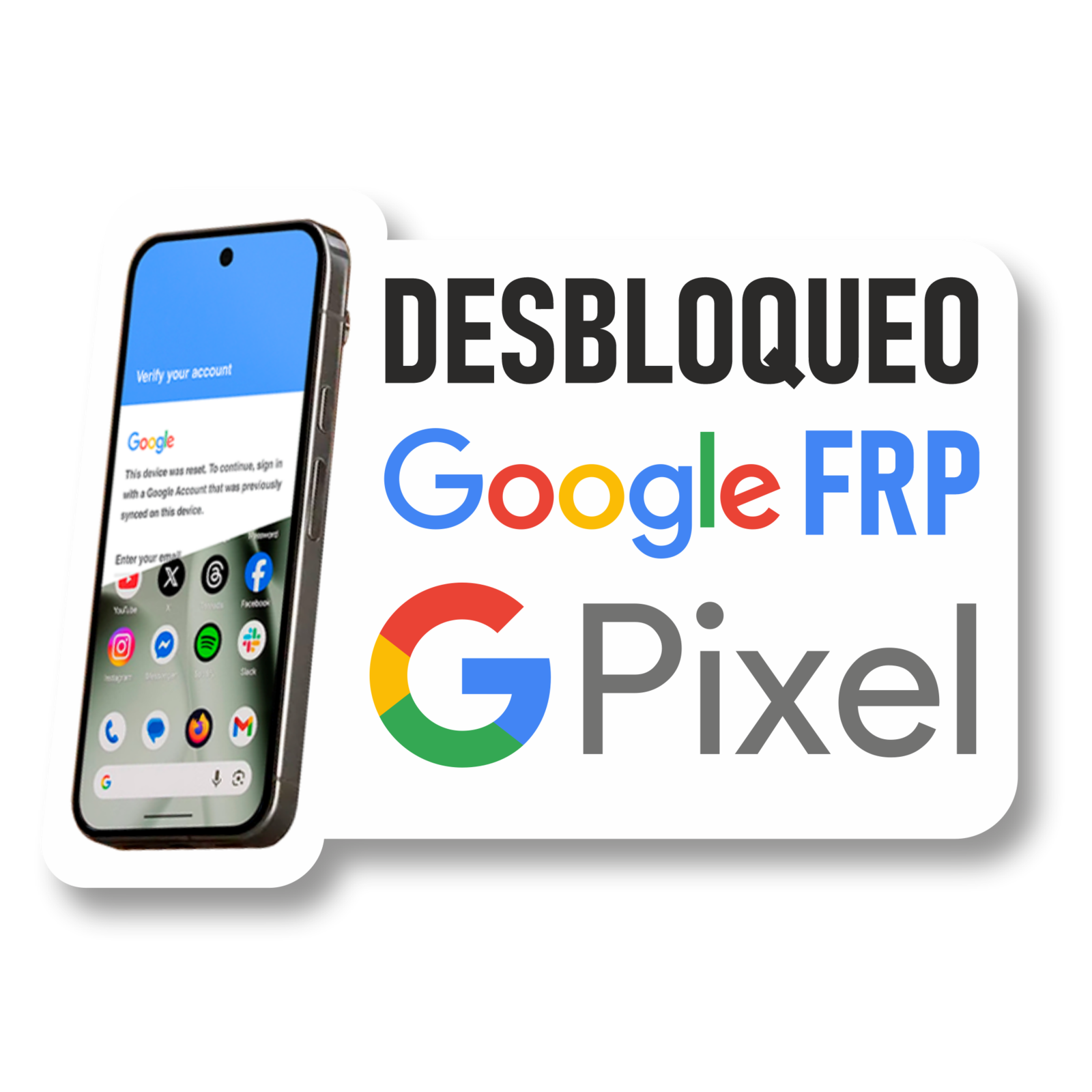 Desbloqueo Cuenta FRP para Google Pixel