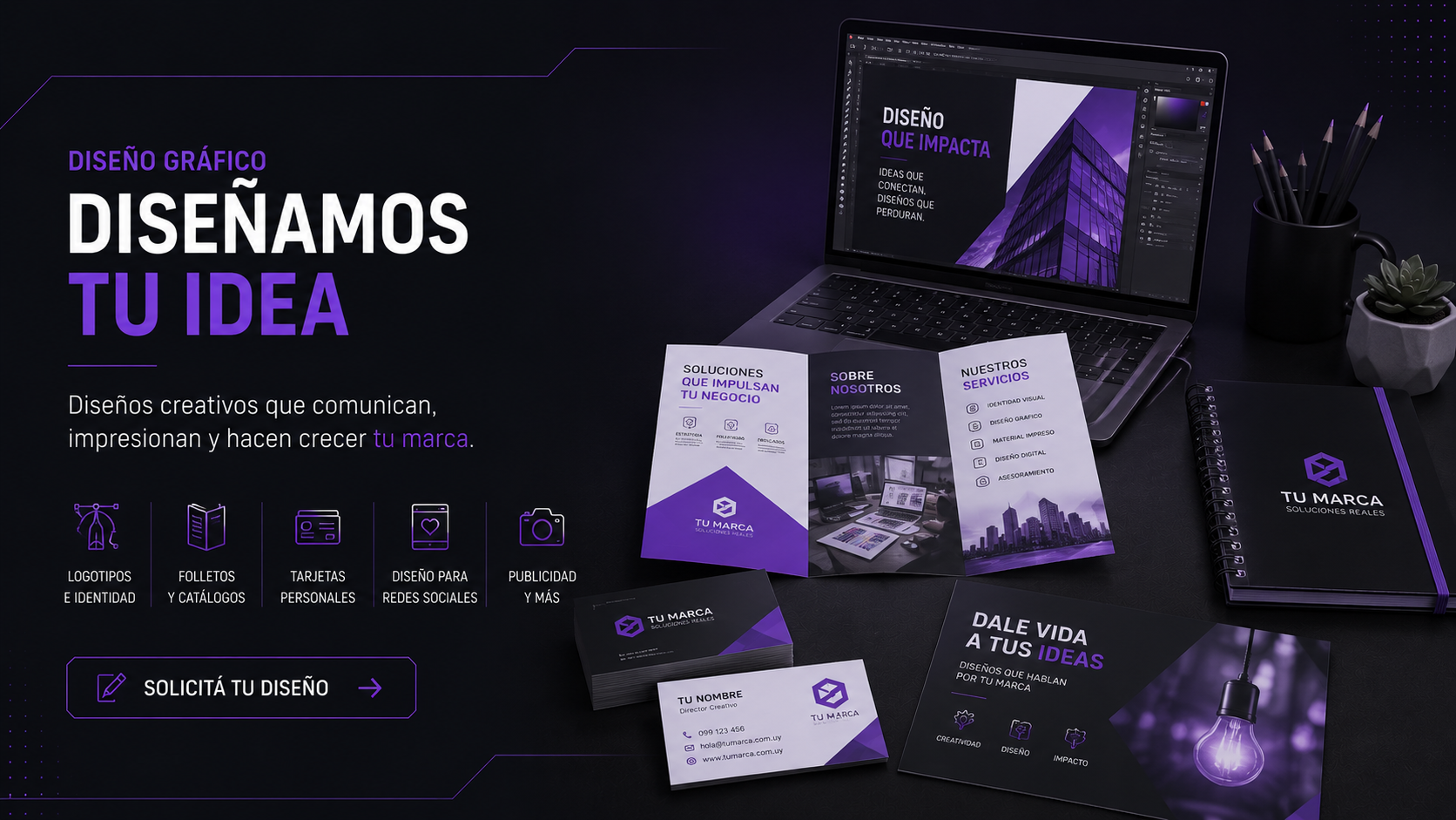 Diseñamos tu idea: diseño gráfico y branding