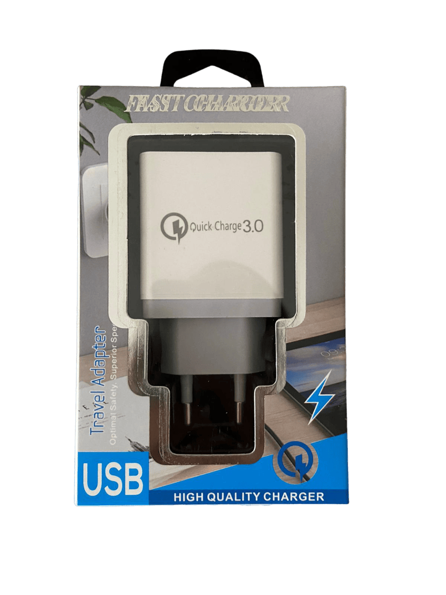 Cargador De Pared Usb Pd Triple 2 Usb + Tipo C 20w Carga Rapida