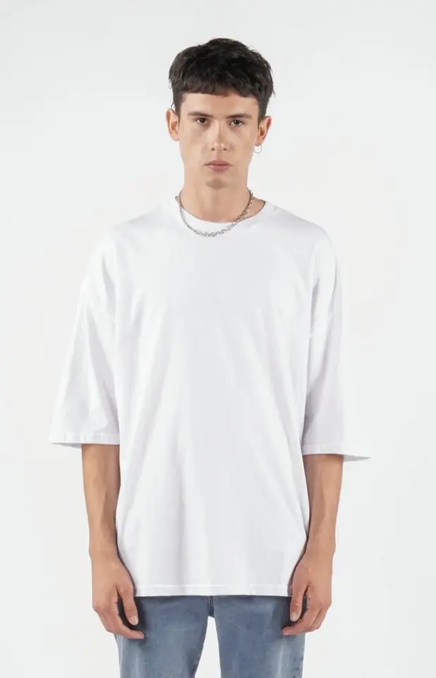 Remera Lisa BLANCA Oversize