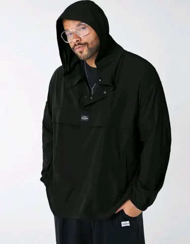 Sudadera 5XL estilo campera c/ capucha impermeable