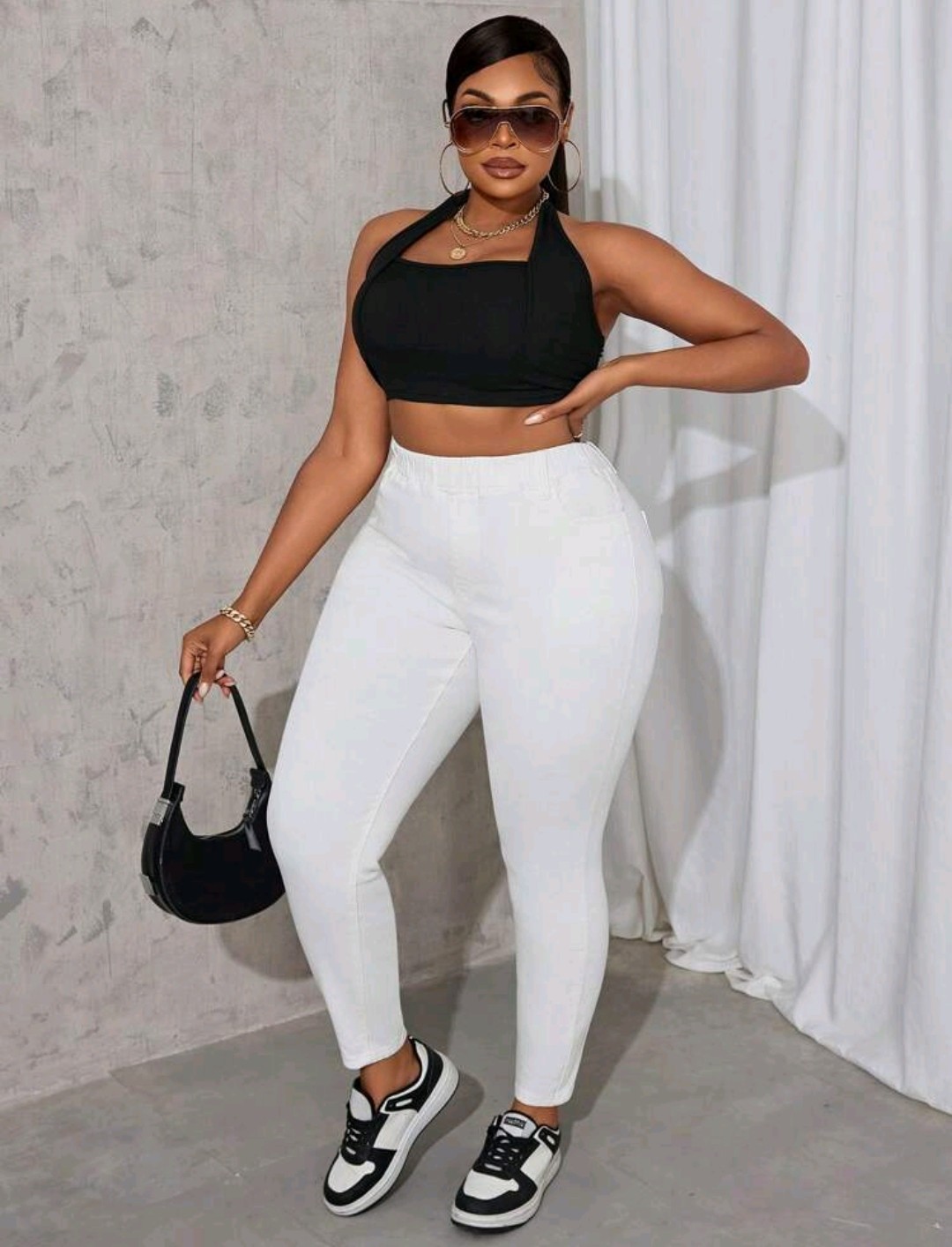 Jean chupín elastizado 4XL | BLANCO 🤍