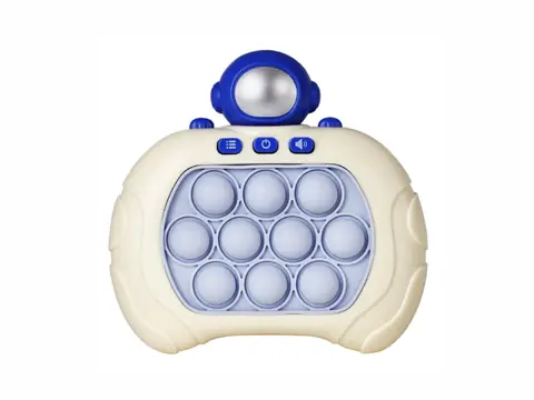 Consola Electrónica Pop It con Luz y Sonido, 4 Modos, Juego de Memoria y Velocidad - Diseño de Astronauta