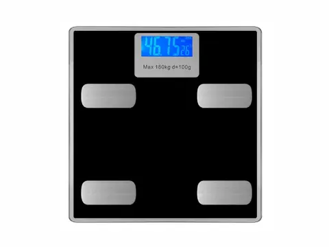 Balanza de Baño Digital con Pantalla LCD y Capacidad Máxima de 180kg - Negro