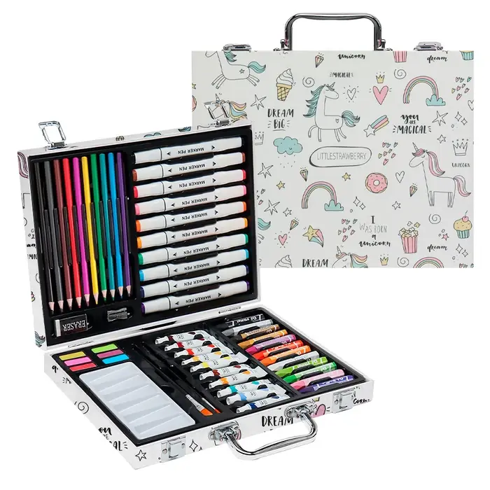 Set Completo de Pintura con 54 Piezas, Incluye Acuarelas, Marcadores, Y MUCHO MÁS