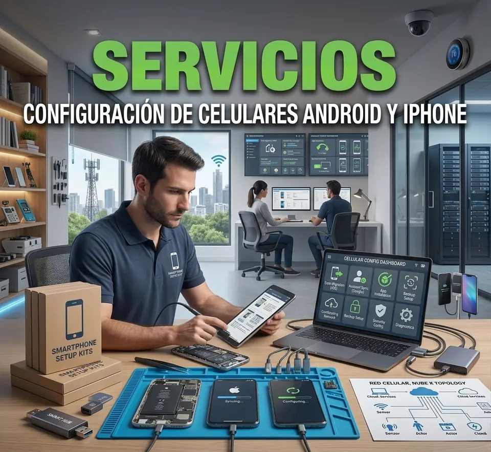 Servicio de Configuración de Celulares Android y iPhone