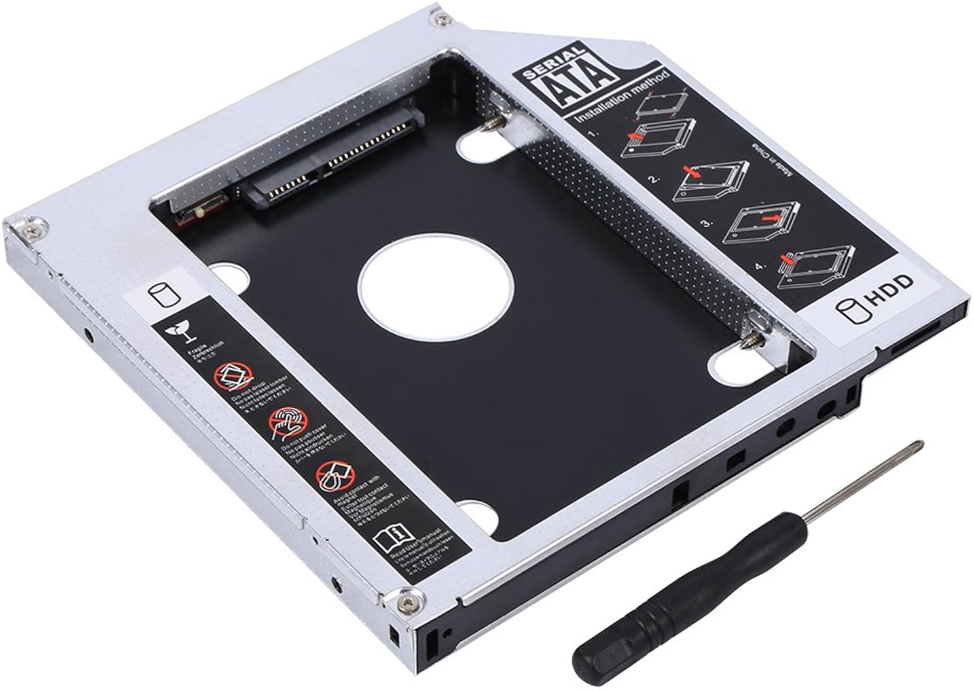 Bahia Notebook Caddy Adaptador Para Disco Duro HDD o SSD SATA 2.5 A Unidad DVD SATA 9.5 MM