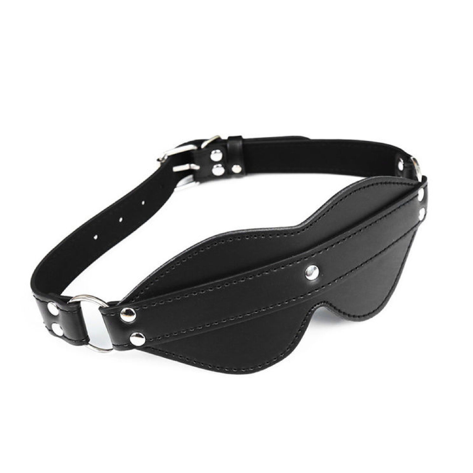 Antifaz Ciego Bdsm Cuero Pu Negro