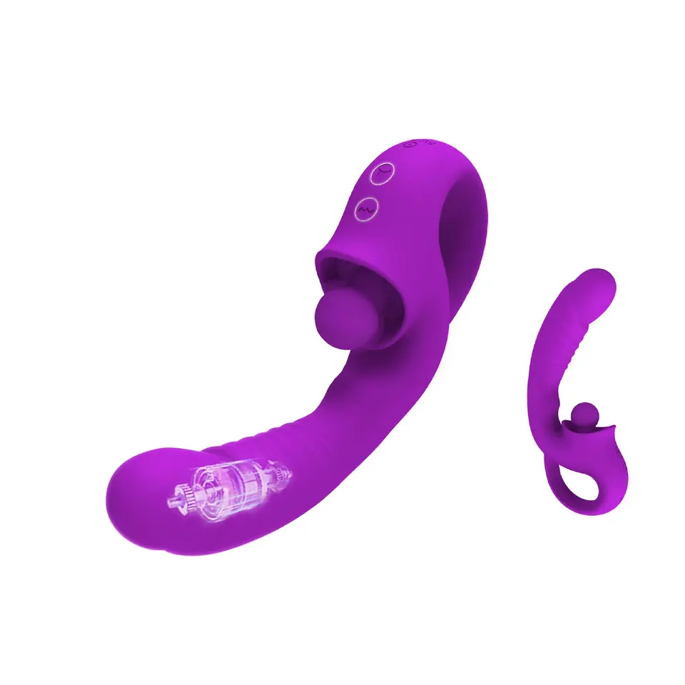 Vibrador Dual Lengua Lamedora 10 Velocidades