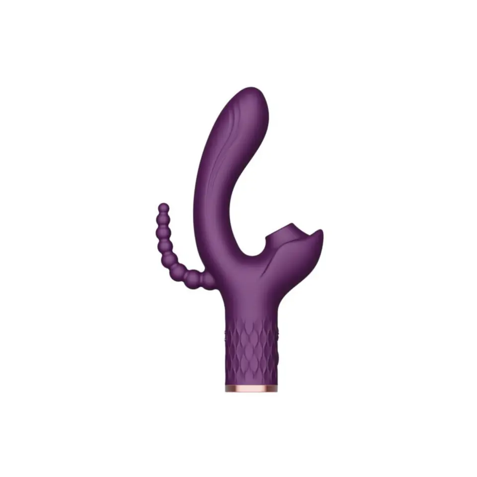 Vibrador Succión + Plug Carga Usb 10 Velocidades 3 en 1