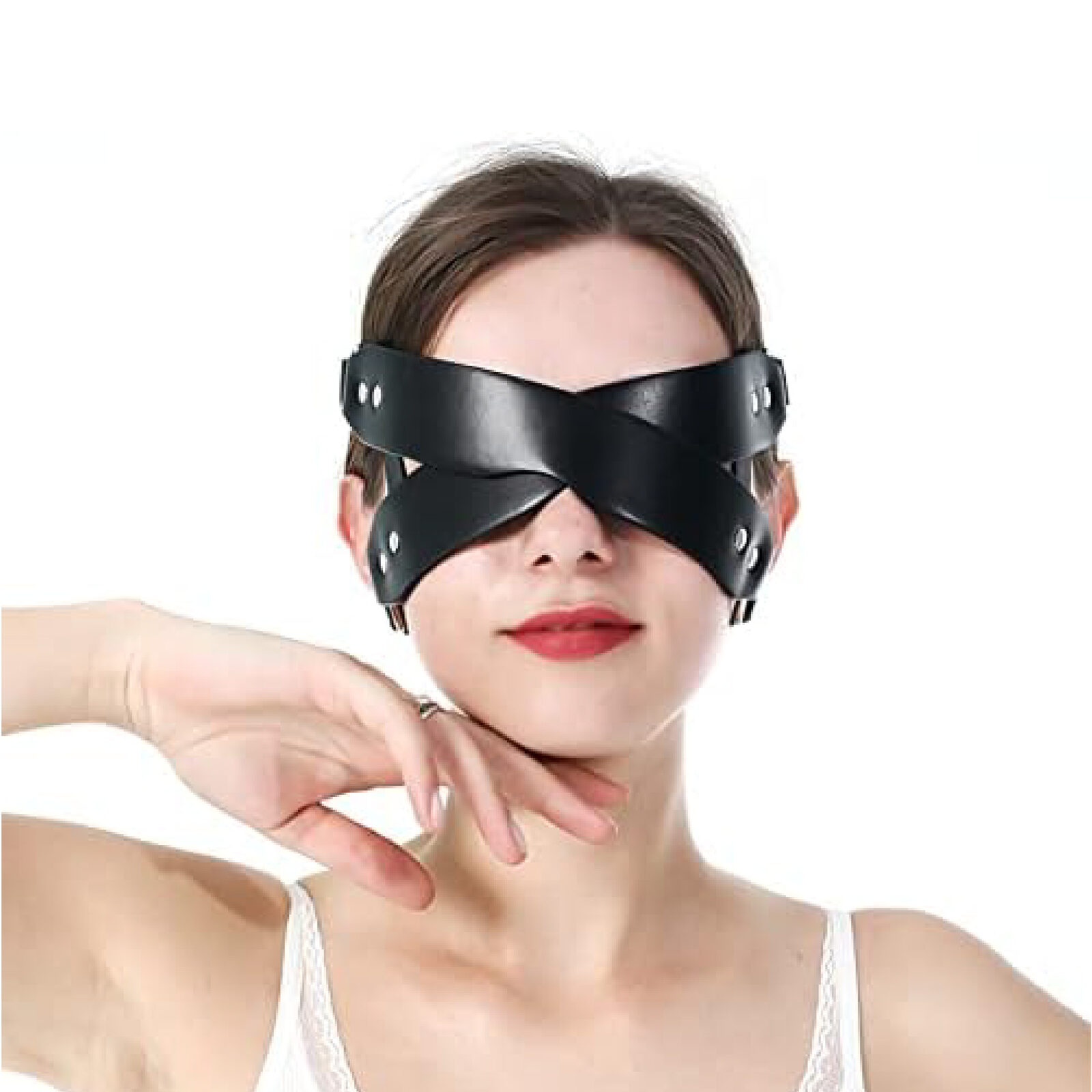 Antifaz Cuero Pu Bdsm Juego Sexual