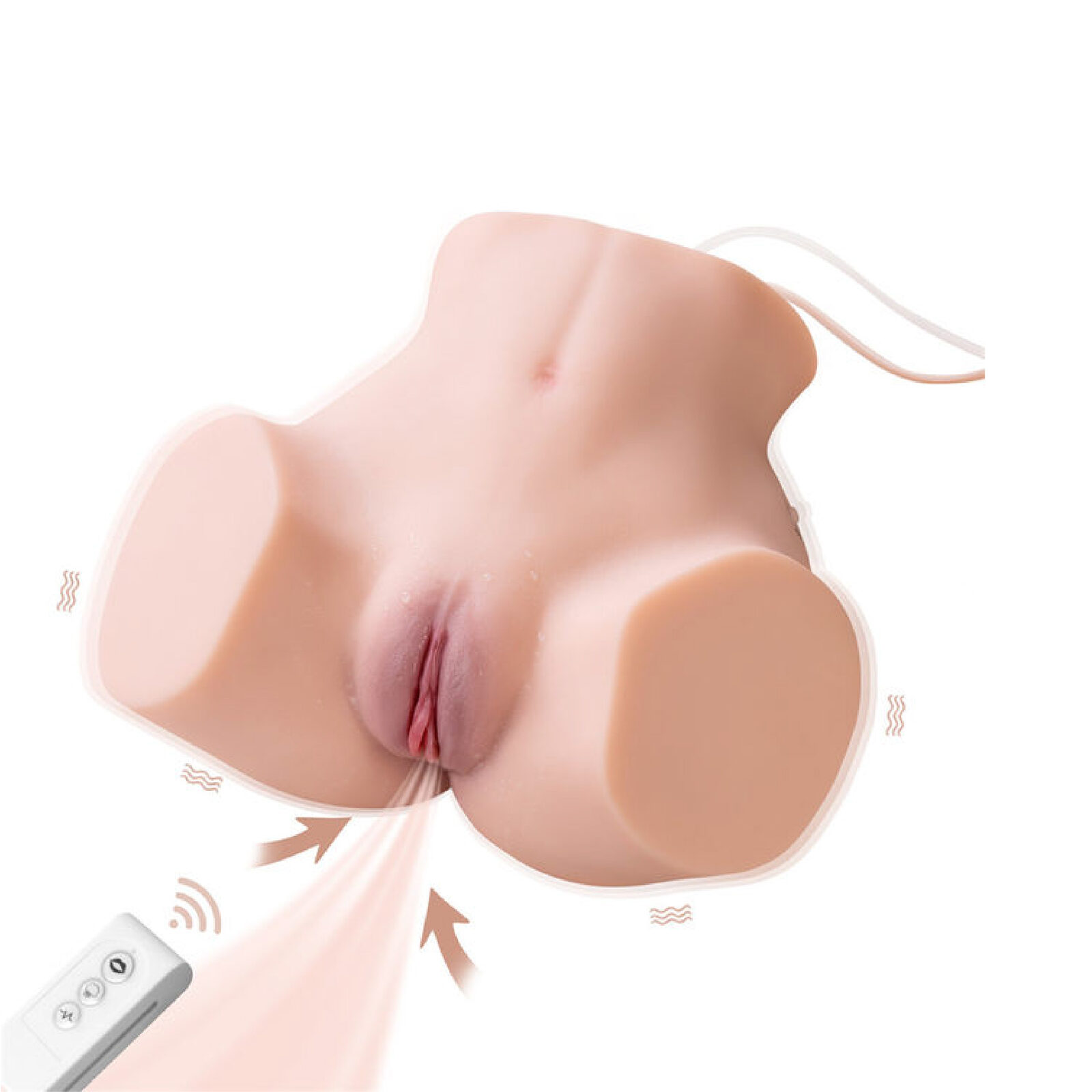 Masturbador Vibrador + Succión Control Remoto