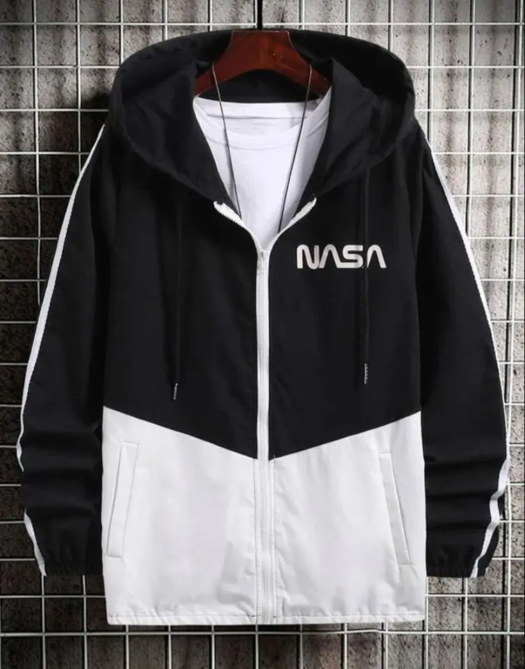 Campera tipo nylon NASA negra