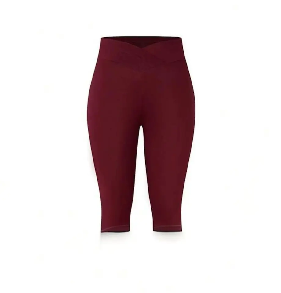 Calza deportiva 3/4 bordo pretina cruzada