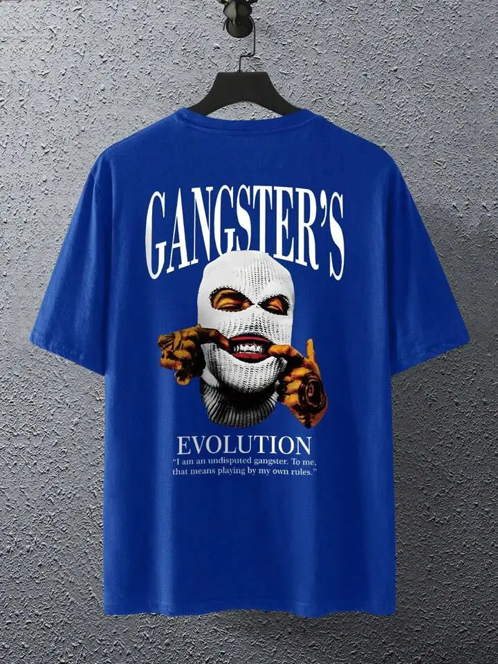 Remera azul gangsters pasamontañas